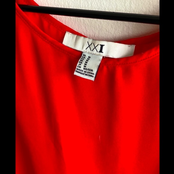 Forever 21 Red Top with Zipper Sides - Picture 4 of 4